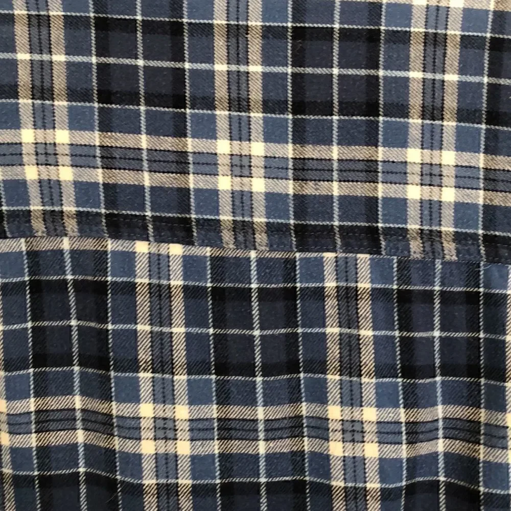 COPY - Men’s M Shacket Jacket Blue plaid quilted